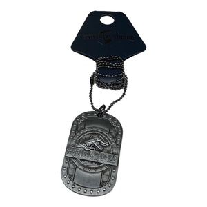 Universal Studios Jurassic World Logo Dog Tag Necklace